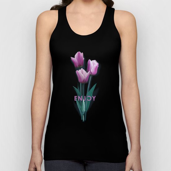 Pink tulips Unisex Tank Top