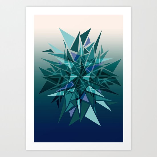 Cracked Icicles Art Print