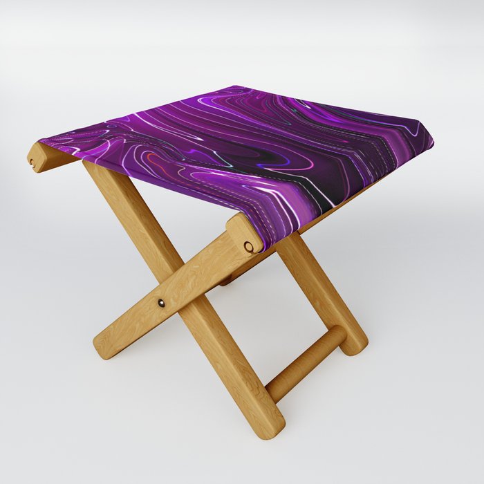 Purple Swirls Folding Stool