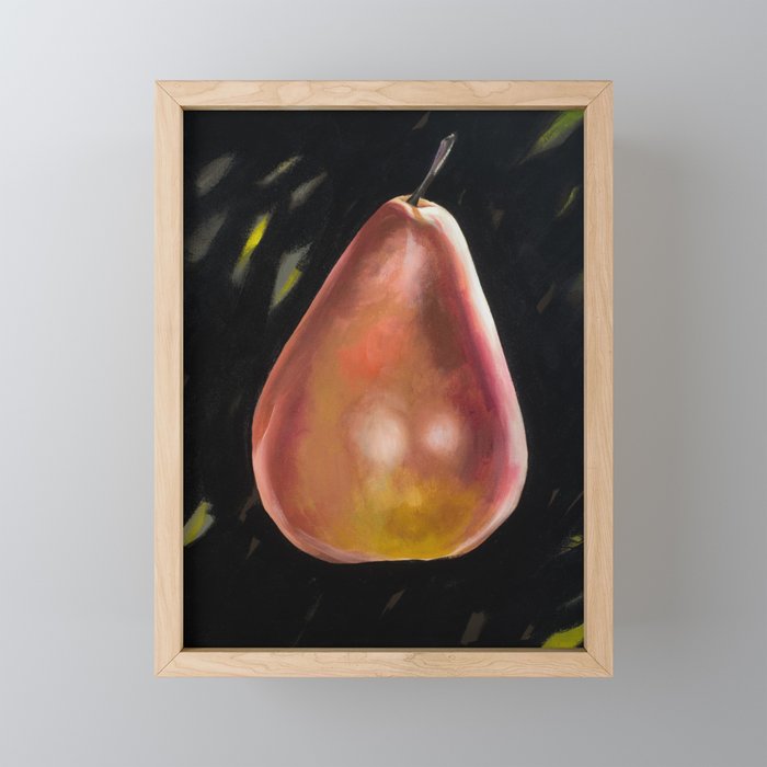 Lone Pear Framed Mini Art Print