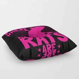 Funny Fancy Rat Saying | Vintage Pet Rat Owner | Retro Rats Floor Pillow