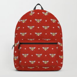 Bumblebee Stamp on Red Backpack
