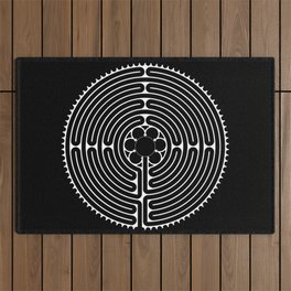 Cathedral of Our Lady of Chartres Labyrinth - Negative Outdoor Rug