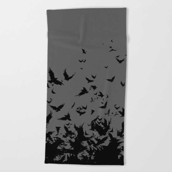 An Unkindness of Ravens (Grey) Beach Towel
