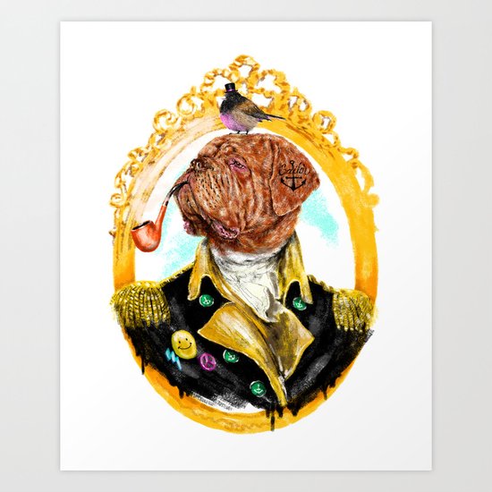 Captain mastiff Art Print