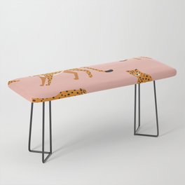 Cheetahs pattern on pink Bench