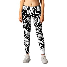 Black and white Roots INK Leggings