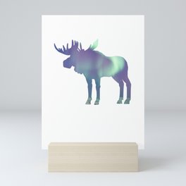 Moose aurora Mini Art Print