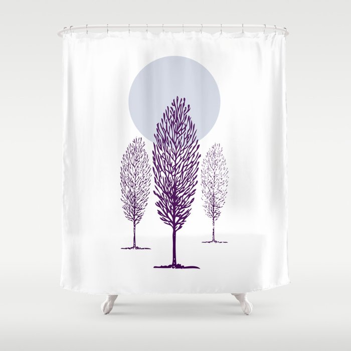Cold Trees Shower Curtain