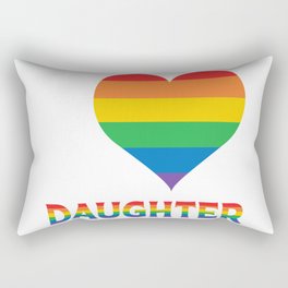 I Love My Daughter Pride LGBTQ Rectangular Pillow