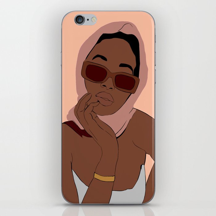Classy Black Woman Vector Art iPhone Skin