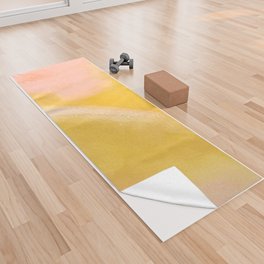 Marigold Sunset Abstract Yoga Towel