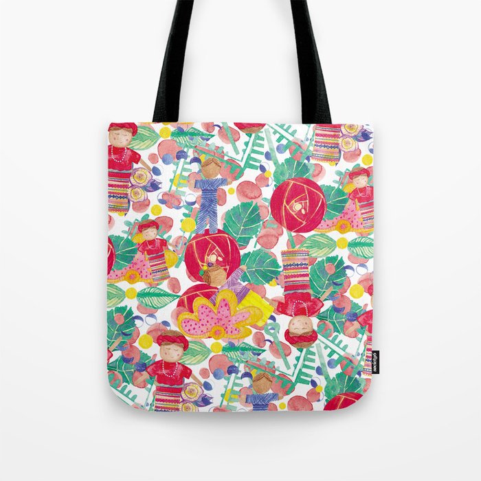 Colorful Worry Dolls Tote Bag