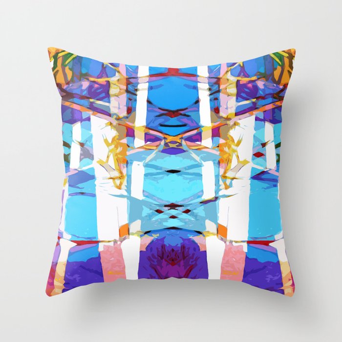 Colored Window Throw Pillow