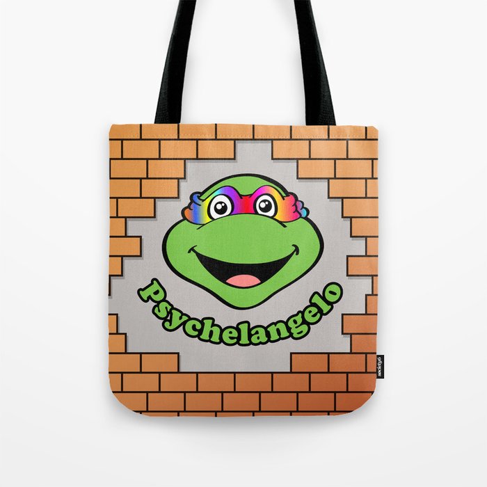 Psychelangelo The Lost Ninja Turtle Tote Bag By Psychedelicpanda Psychelangelo The Lost Ninja Turtle Tote Bag