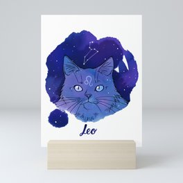 Cat Zodiac Leo Mini Art Print