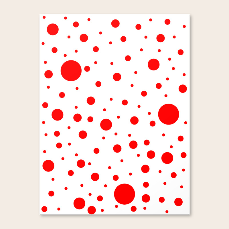 Mixed Polka Dots Red On White Canvas Print By Polkadotsshop