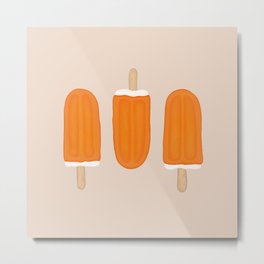 Orange Cream Bar Metal Print | Popsicle, Orangecream, Vanilla, Painting, Dessert, Food, Ink, Icecream, Digital, Oil 
