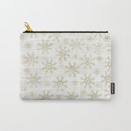 Golden Snowflakes Winter Design Carry-All Pouch