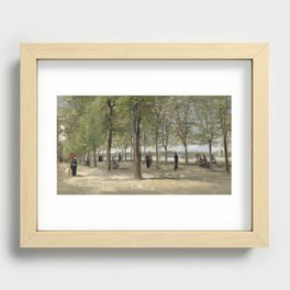 Impressionist Painting Terrace in the Luxembourg Gardens (1886) By Vincent Van Gogh Recessed Framed Print