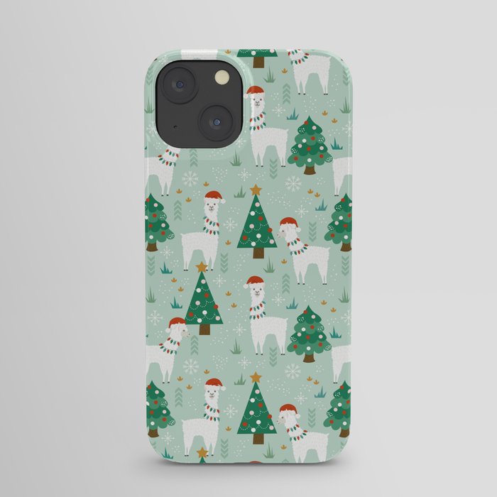 Festive Holiday Llama iPhone Case