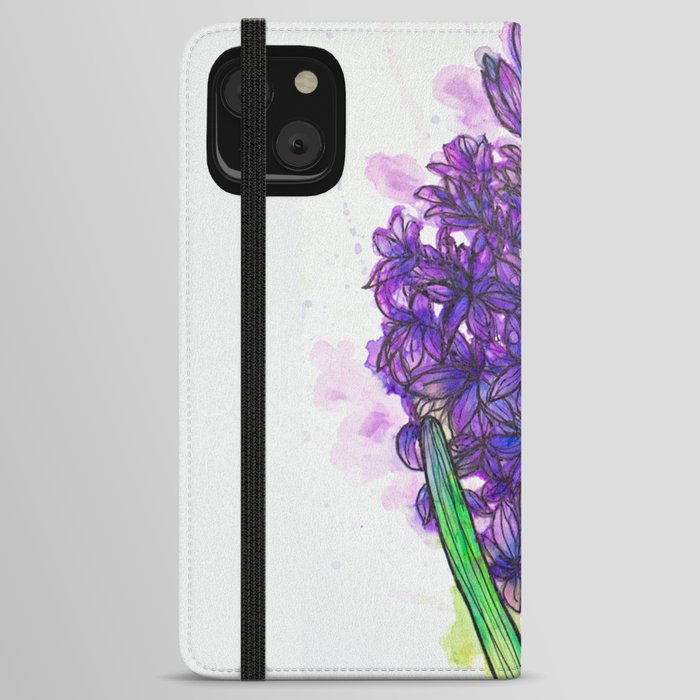 Purple Hyacinth iPhone Wallet Case