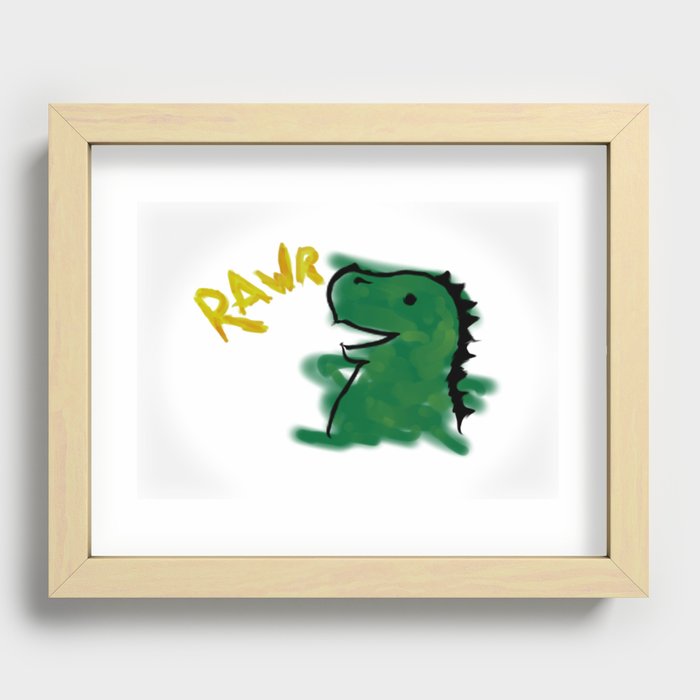 The Little Dinosaur Recessed Framed Print