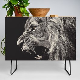 Angry Male Lion Credenza