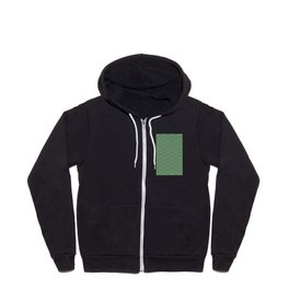 Japanese Waves (White & Green Pattern) Zip Hoodie