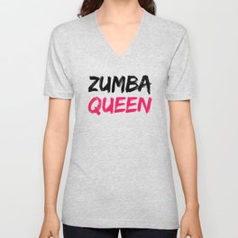 Zumba Queen V Neck T Shirt