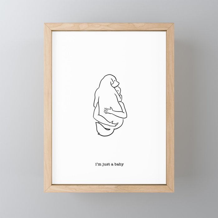 I'm just a baby dog Framed Mini Art Print