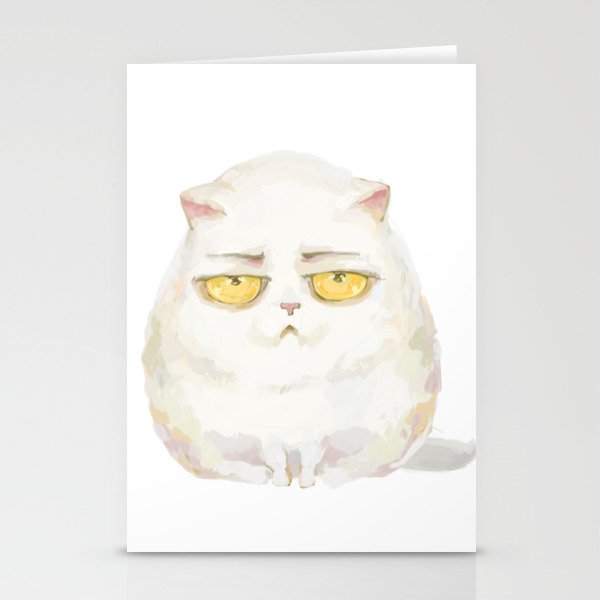 Sad Cat Stationery Cards By Kristina Kerstner Society6