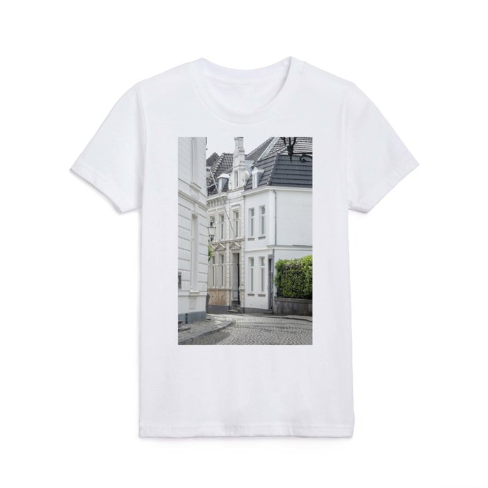 White Houses Cobblestone Street Maastricht Netherlands Kids T Shirt