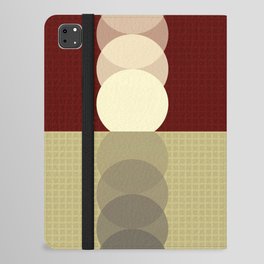 Grid retro color shapes patchwork 2 iPad Folio Case