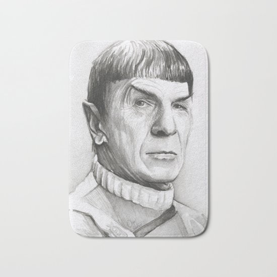 Spock Leonard Nimoy Portrait Bath Mat