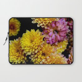 Flowers on a Black Background Laptop Sleeve
