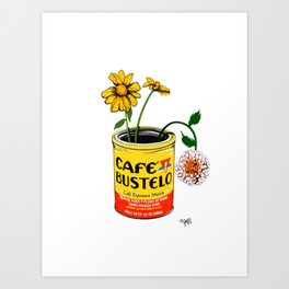 Coffee and Flowers for Breakfast Art Print