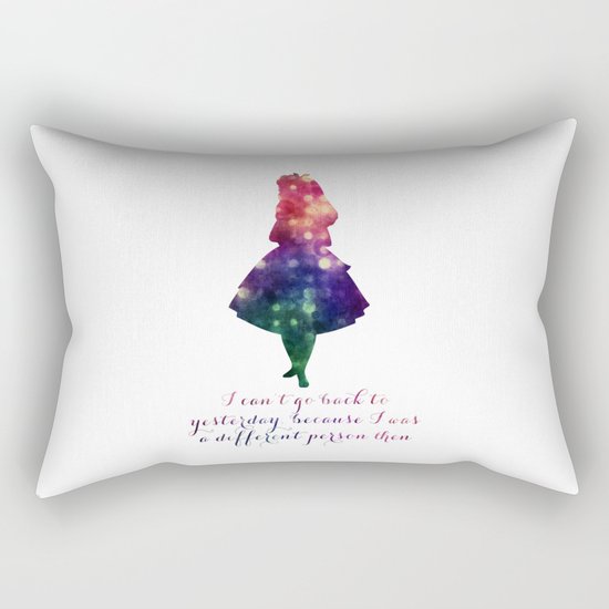 Alice can't go back to yesterday Rectangular Pillow