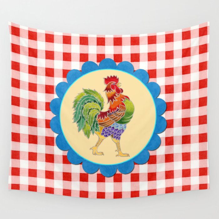 Rise and Shine Rooster Wall Tapestry