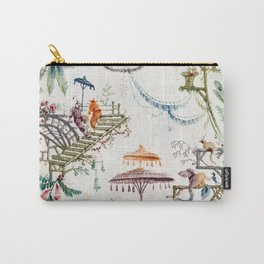 Enchanted Forest Chinoiserie Carry-All Pouch | French, Chinoiserie, Chinese, Antique, Photo 