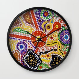 MY COUNTRY 3 Wall Clock | Aboriginal, Children, Dreamtime, Painting, Kakadu, Kunja 