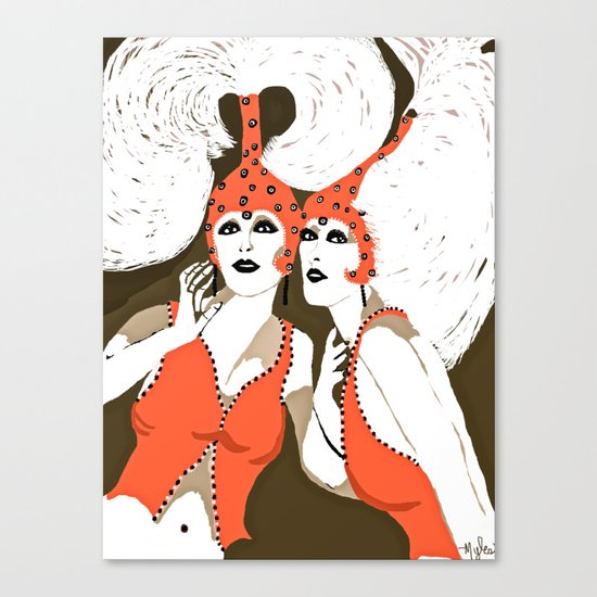 Woman Flappers Canvas Print