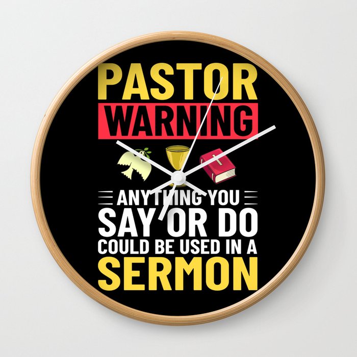 Pastor Church Minister Clergy Christian Jesus Wall Clock