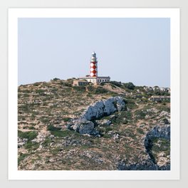 Lighthouse of Ensiola, Cabrera, Spain Art Print | Azul, Travel, Nature, Summer, Beautiful, Water, View, Cabrera, Spain, Photo 