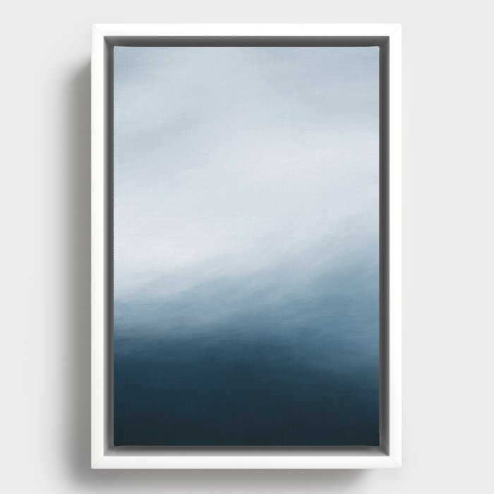 Stormy ocean Framed Canvas