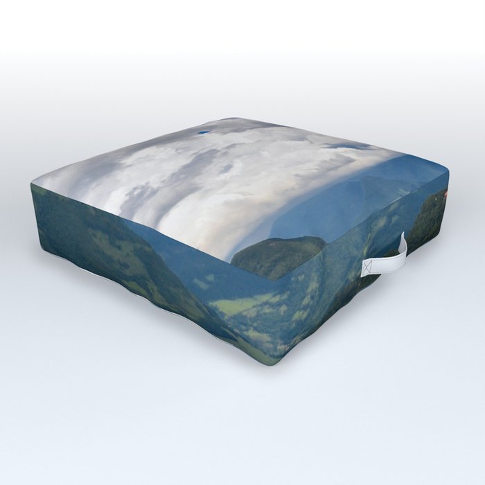 Brazil Photography - Mountains In The Huge Rain Forest Of Brazil Outdoor Floor Cushion