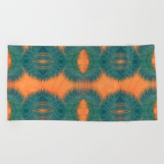 Coral Palm Beach Towel