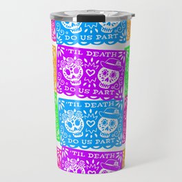 Day of the Dead Sugar Skull Papel Picado Flags Travel Mug