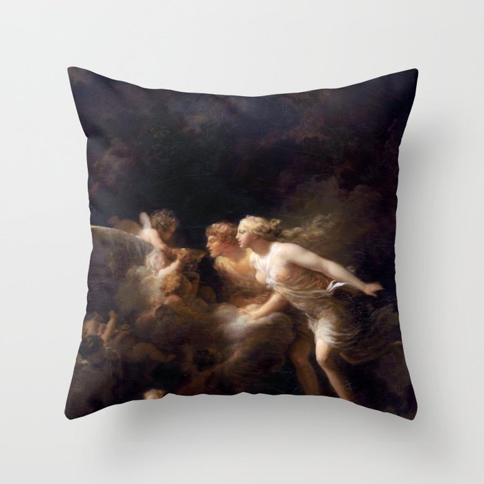 The Fountain of Love 1785 Jean-Honoré Fragonard Throw Pillow