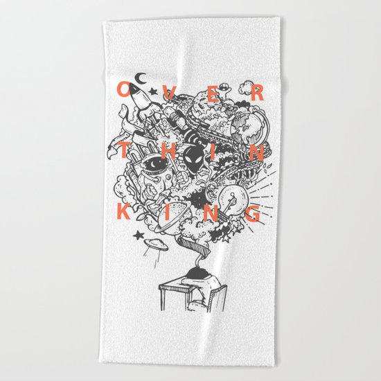 OVERTHINKING Beach Towel
